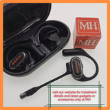 OpenRock Link 20 Open Ear Headset, Detachable Boom Mic, 5-Mic ENC Detachable magnetic boom mic, 5-mic AI ENC, 52H battery and IPX7 earbuds for work calls, meetings, sports and daily use