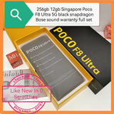 256gb 12gb Singapore Poco F8 Ultra 5G black snapdragon Bose sound warranty full set