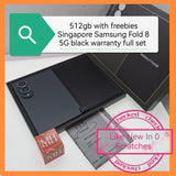 512gb with freebies Singapore Samsung Fold 8 5G black warranty full set