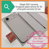 256gb 2027 warranty Singapore apple iphone Air 5G white gold warranty full set