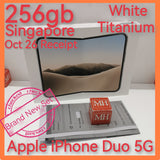 256gb Oct 26 Receipt Singapore apple iphone duo 5g white warranty new set