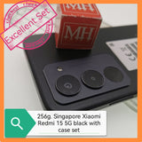 256gb Singapore Xiaomi Redmi 15 5g black with case set