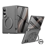 Samsung Galaxy Z Fold 8 - CLASY® Ski-Thin Enhanced Series Magnetic 360° Kickstand Built-in Screen Protector With Hinge Protection Case (Stylus Version)