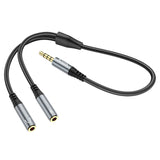 Hoco. UPA21 2-in-1 3.5mm Audio Adapter Braided Cable (male to 2-female) 25cm