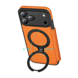 Apple iPhone 17 Pro Max - CLASY® Ski-Thin Enhanced Series Magnetic 360° Kickstand Card Wallet Folio Protection Case