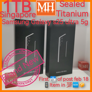 1tb sealed Singapore Samsung Galaxy s25 ultra 5g snapdragon titanium warranty new set