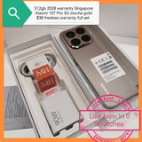 512gb Apr $38 freebies Singapore Xiaomi 15T Pro 5G mocha gold warranty full set