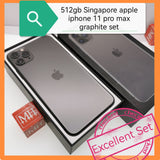 512gb Singapore apple iphone 11 pro max graphite set