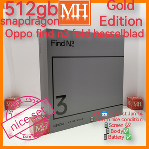 512gb 16gb oppo find n3 fold gold snapdragon hasselblad foldable full set