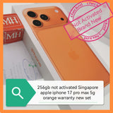 256gb Singapore apple iphone 17 pro max 5g orange warranty new set