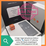 512gb 16gb leitzphone Edition satellite Xiaomi 17 ultra by Leica 5G snapdragon black GMS playstore full set