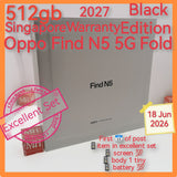 512gb 2027 warranty Singapore Oppo Find N5 5G Fold snapdragon black hasselblad camera foldable warranty full set