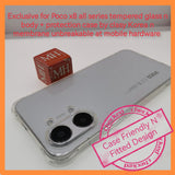 Exclusive for Poco X8 series tempered glass n protection case or back body full protection by clasy Korea and membrane unbreakable at mobile hardware