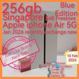 256gb Jan new exchange $48 freebies Singapore apple iphone Air 5G blue warranty full set