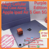 64gb cellular Singapore apple ipad air 5 Gen 5G purple with case set