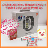 Original Authentic Singapore Xiaomi watch 5 black warranty full set