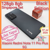 128gb 8gb Singapore Xiaomi Redmi Note 11 Pro Plus 5G black set