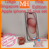 Freebies+Singapore apple iphone 15 plus 128gb pink full set