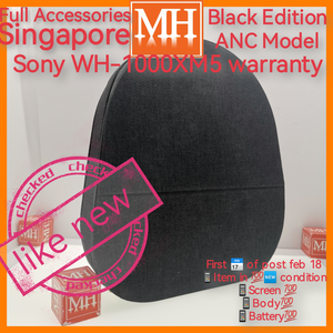 Singapore official Sony wh-1000xm5 black ANC bluetooth headset