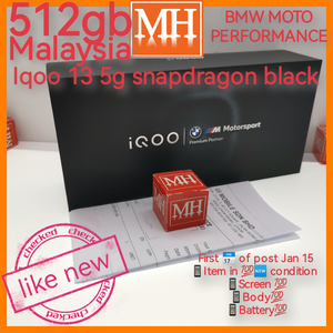 Latest Malaysia 512gb iqoo 13 5g black snapdragon BMW moto performance warranty full set