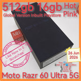 512gb 16gb esim global version Motorola moto razr 60 ultra 5g snapdragon hot pink full set