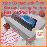 32gb SD support sim card Singapore realme Pad Mini 4G grey full set
