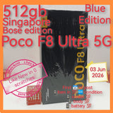 512gb Singapore Poco F8 Ultra 5G snapdragon blue Bose edition warranty full set