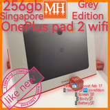 Freebies+Singapore warranty OnePlus pad 2 256gb grey wifi warranty full set