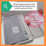 512gb Singapore with freebies Xiaomi Pad Mini purple pwp promo warranty full set