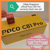 128gb Singapore official Poco C81 Pro black warranty new set