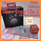Original Authentic Singapore Oppo Enco Clip 2 Grey Hi res audio warranty full set