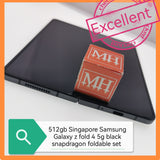 512gb Singapore official Samsung Galaxy z fold 4 5g black snapdragon foldable set