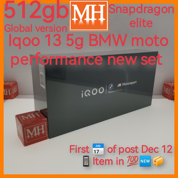 Official global version iqoo 13 512gb 16gb snapdragon elite warranty new set