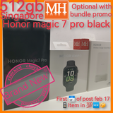 Sealed Singapore honor magic 7 pro 5g 512gb optional bundle promo warranty new set