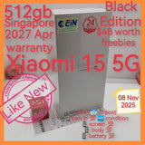 512gb 2027 Apr+freebies Singapore Xiaomi 15 5G black Leica camera warranty full set