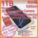 1tb 💯 battery health Singapore apple iphone 16 pro 5G black titanium with freebies full set