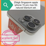 256gb Singapore official apple iphone 15 pro max 5g natural titanium set