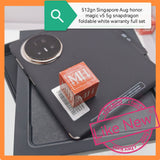 512gb 16gb Aug set Singapore honor magic v5 5G white snapdragon foldable warranty full set