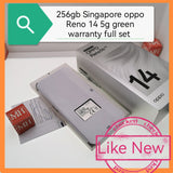 256gb Singapore oppo Reno 14 5G green warranty full set