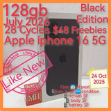 2026 July 28 Cycles $48 freebies Singapore apple iphone 16 5G black 128gb warranty full set