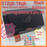 512gb 16gb Asus rog phone 8 pro 5G black snapdragon gaming global rom full set