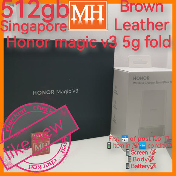 512gb brown red edition Singapore honor magic v3 5g snapdragon foldable optional bundle promo warranty full set