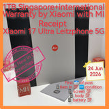 1tb 2028 Singapore+International warranty by Xiaomi with MI Receipt Xiaomi 17 Ultra Leitzphone 5G black snapdragon warranty full set
