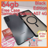 64gb Samsung Galaxy A07 4G black with case set