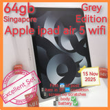 64gb Singapore apple ipad air 5 wifi grey full set