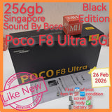 256gb Singapore poco f8 ultra 5g snapdragon elite 5 sound by bose black warranty full set