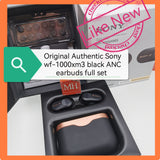 Original Authentic Sony wf-1000xm3 black ANC earbuds full set