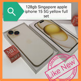Singapore official apple iphone 15 5g 128gb yellow full set