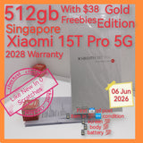 512gb Apr $38 freebies Singapore Xiaomi 15T Pro 5G mocha gold warranty full set