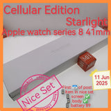 Cellular apple watch series 8 41mm starlight full set